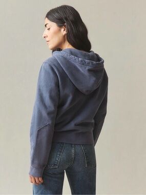 American Giant Full Zip Hoodie Women L Marine Oversized NWT USA Made